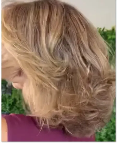 Balayage blond doré