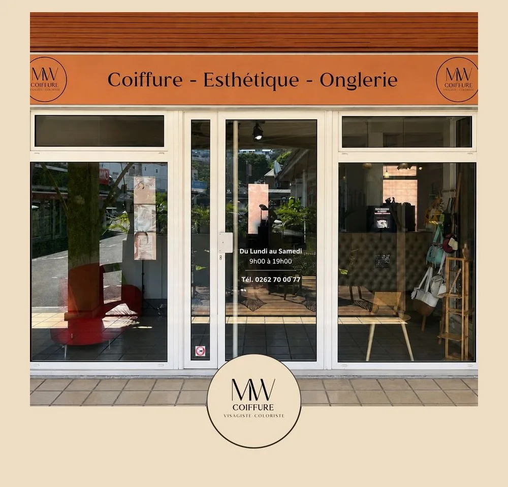 Devanture du salon MW Coiffure